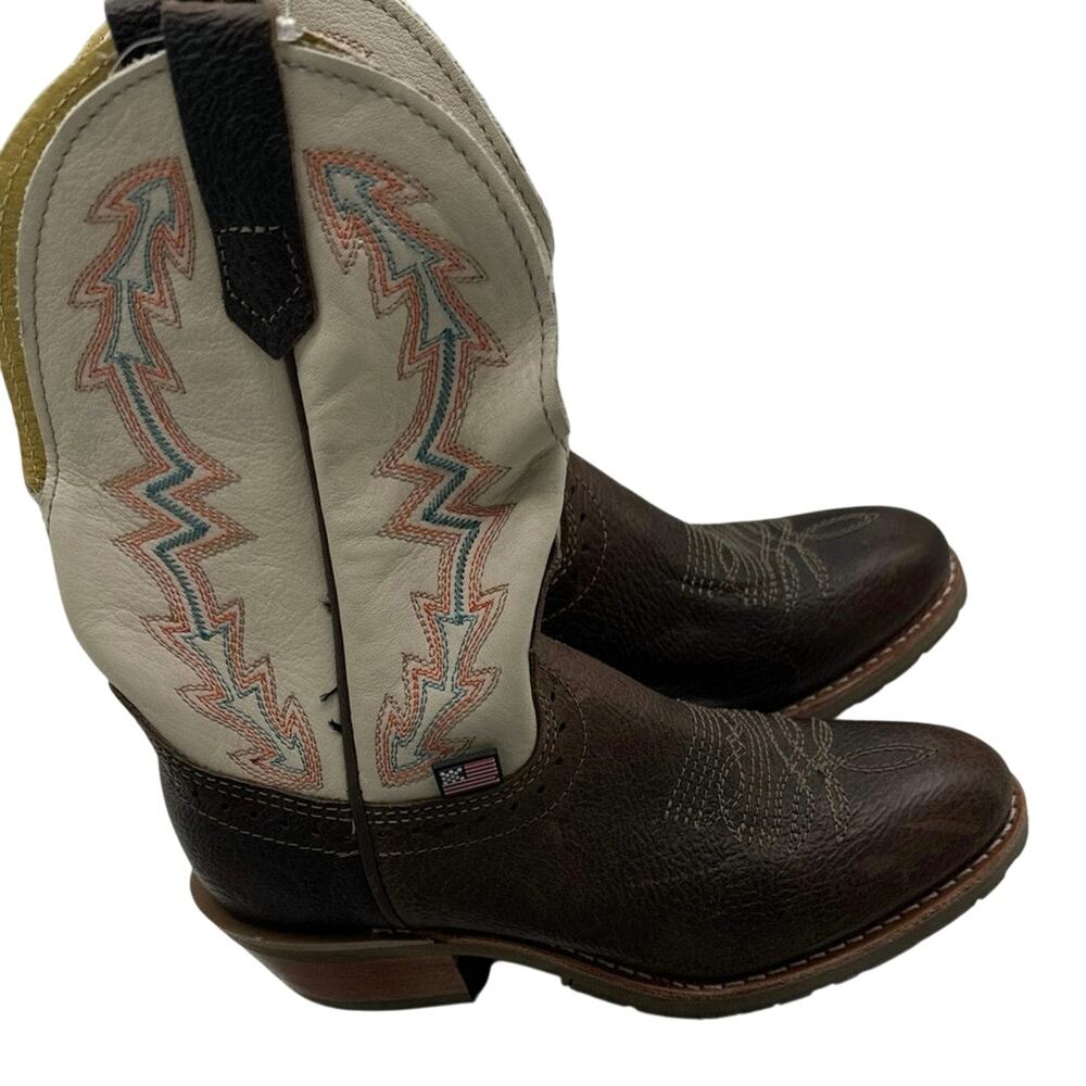 Womens Jasmine 6.5 M Double H Western Roper Work Cowboy Boots Made in the USA‎